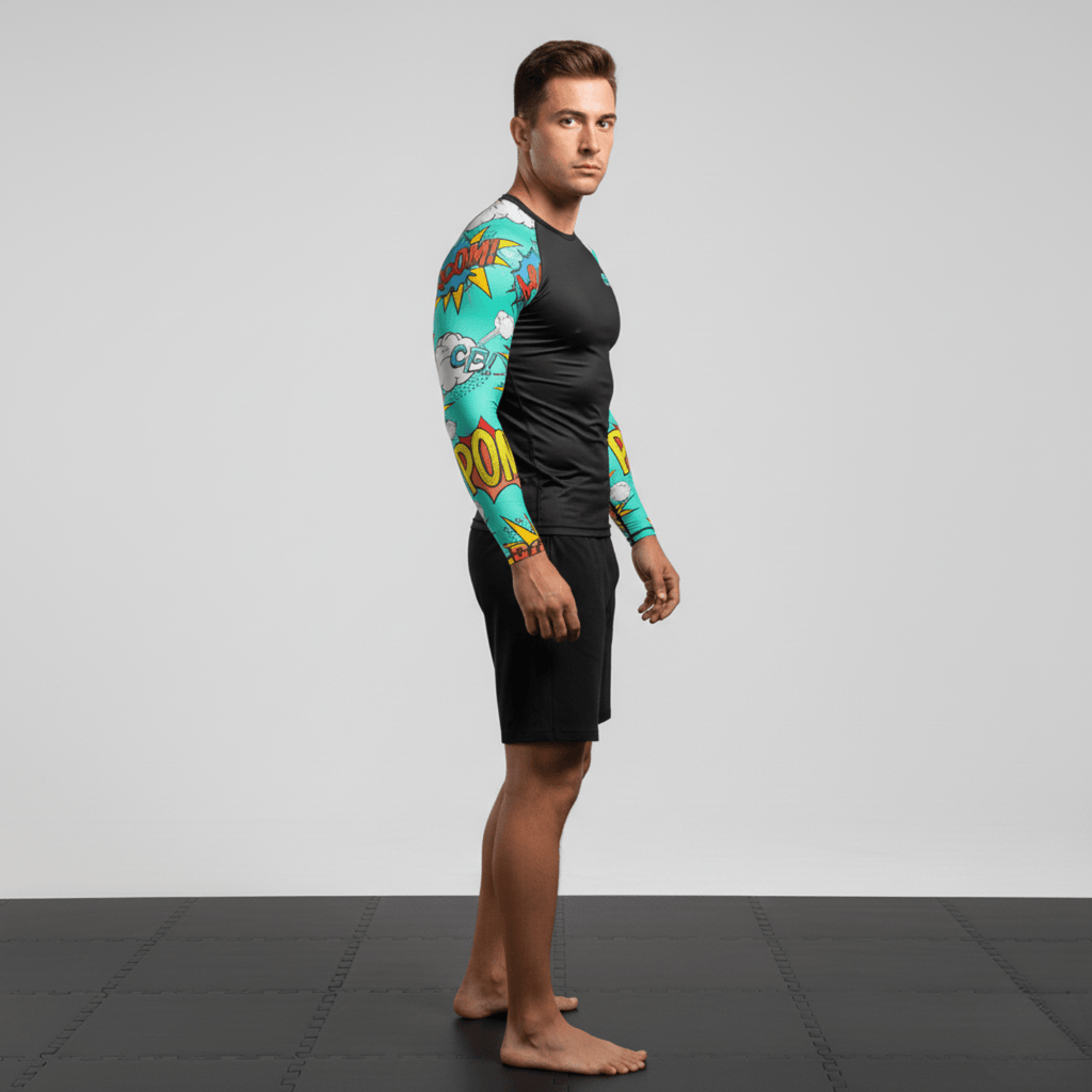 Ka - Pow BJJ rash guard | Long sleeve compression top - BJJ OUTLET