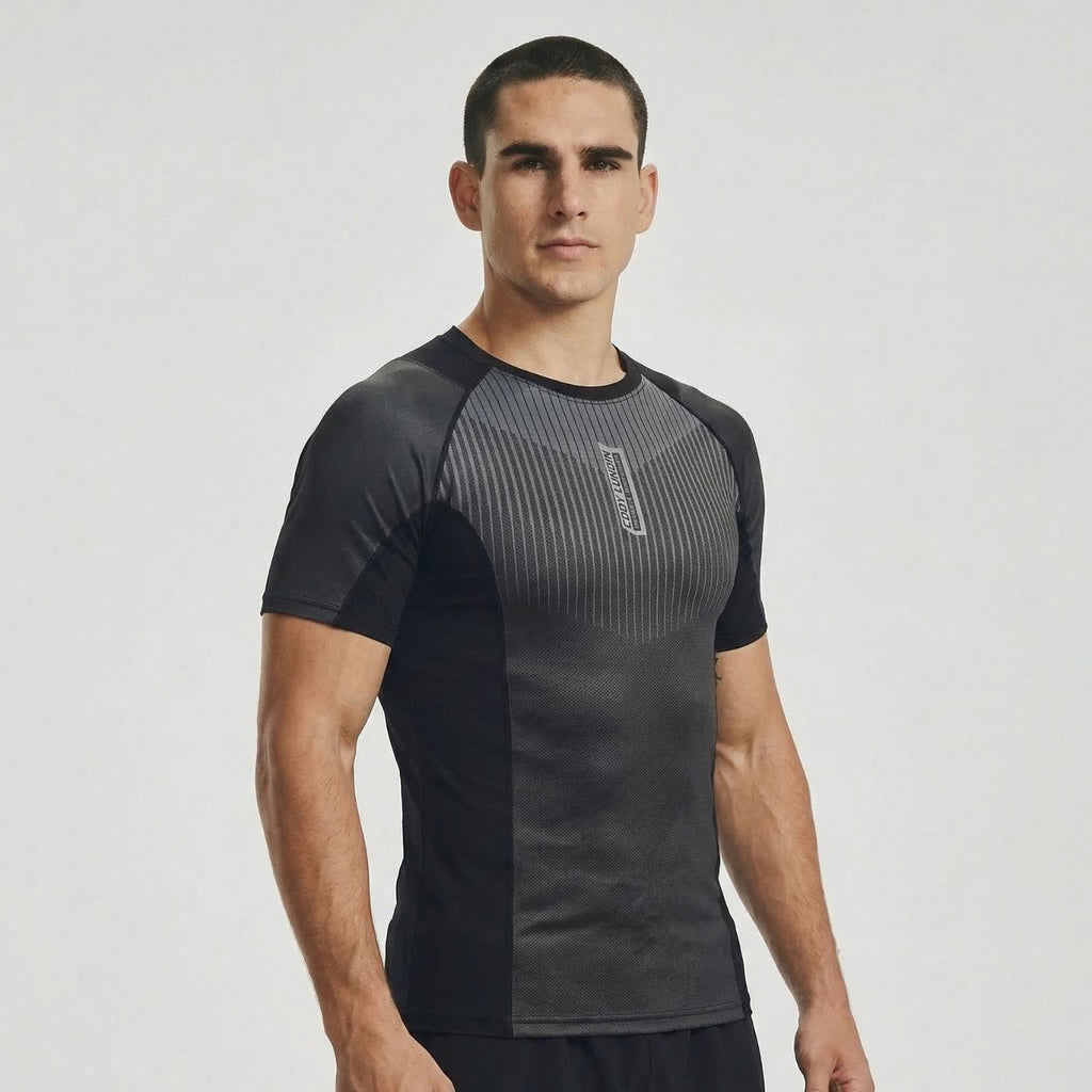 Obsidian Flow BJJ rash guard | Short sleeve compression top for BJJ, MMA & grappling - BJJ OUTLET