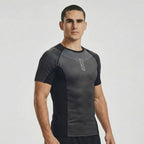 Obsidian Flow BJJ rash guard | Short sleeve compression top for BJJ, MMA & grappling - BJJ OUTLET