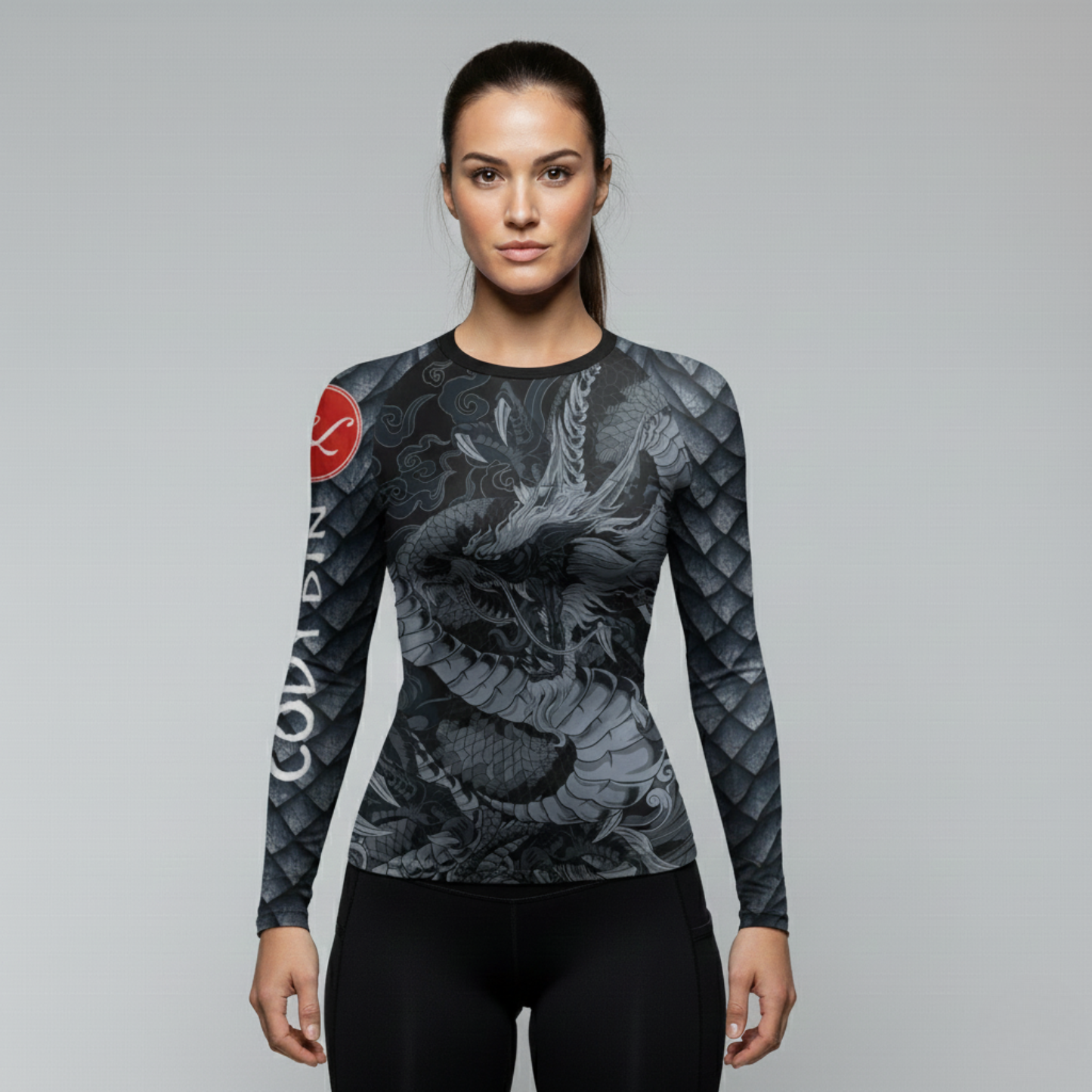Dragon women's BJJ rash guard | Long sleeve compression top for grappling