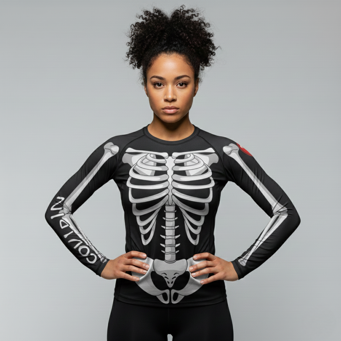 X-Ray women's BJJ rash guard | Long sleeve compression top for grappling