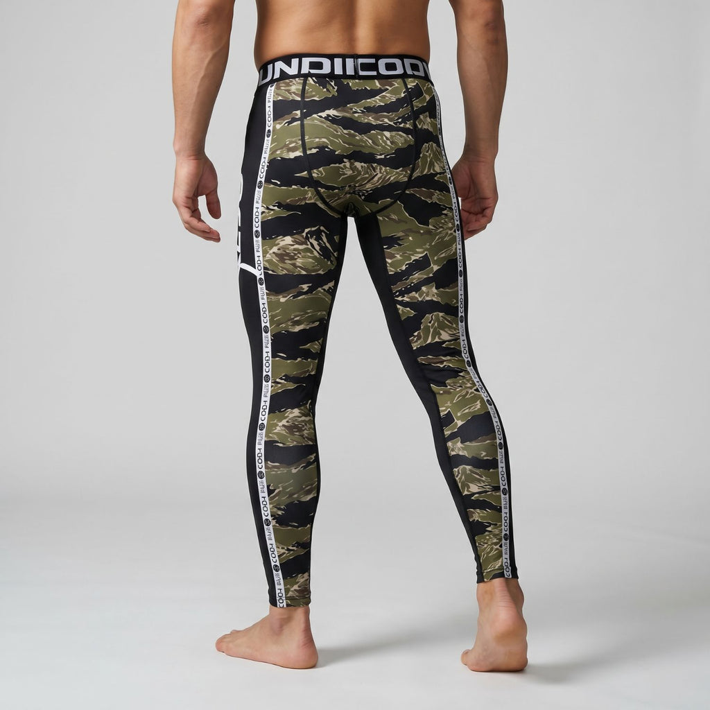 BJJ Spats - Camo - Men's No - Gi Jiu Jitsu Compression Grappling Tights - BJJ OUTLET