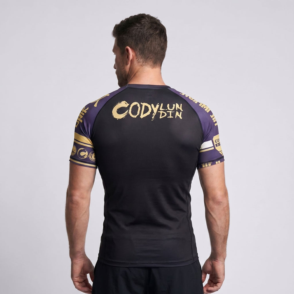 BJJ Rash Guard Short Sleeve - No Taps - No - Gi Jiu Jitsu & MMA Compression Top - BJJ OUTLET