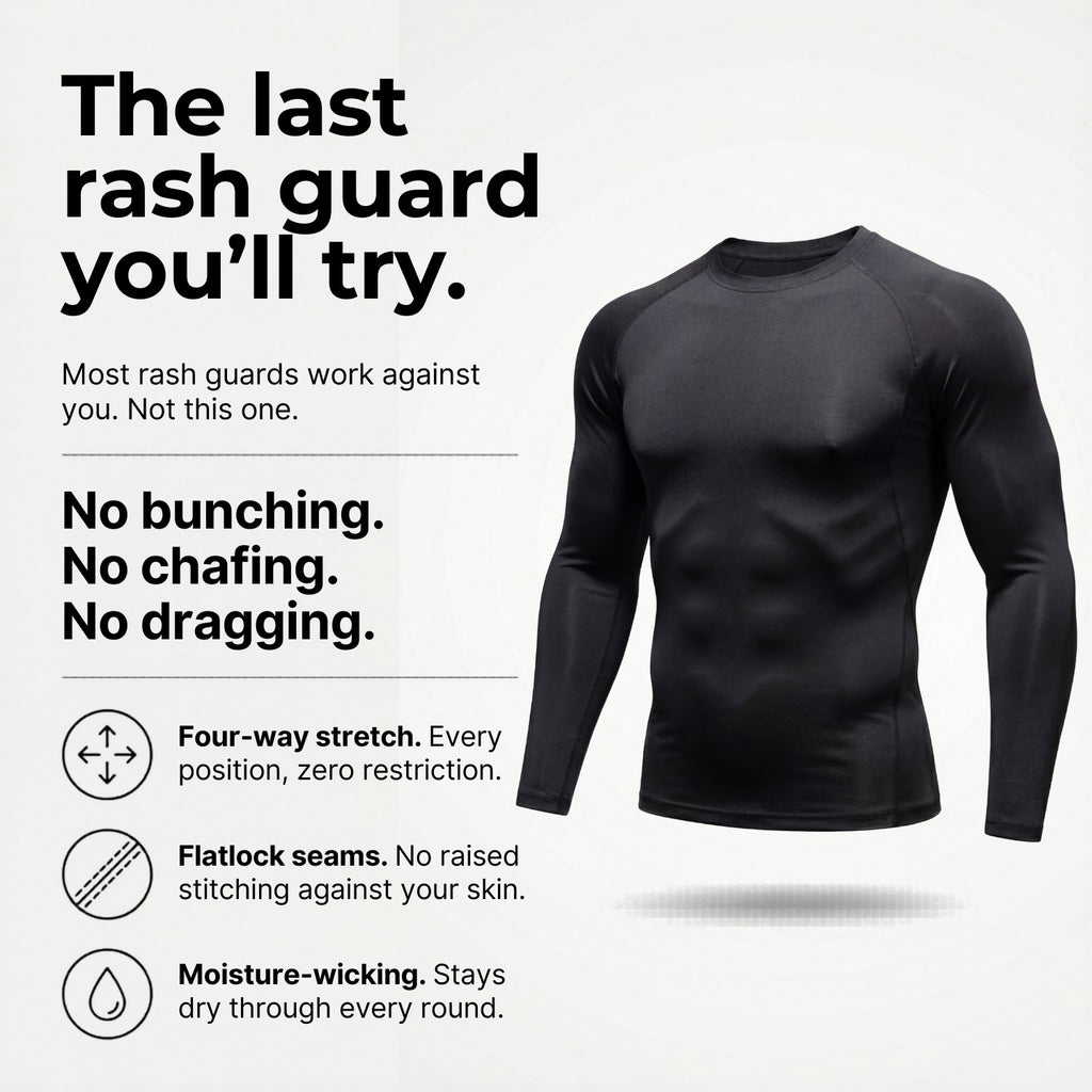 BJJ compression shirt men | Long sleeve training top - BJJ OUTLET