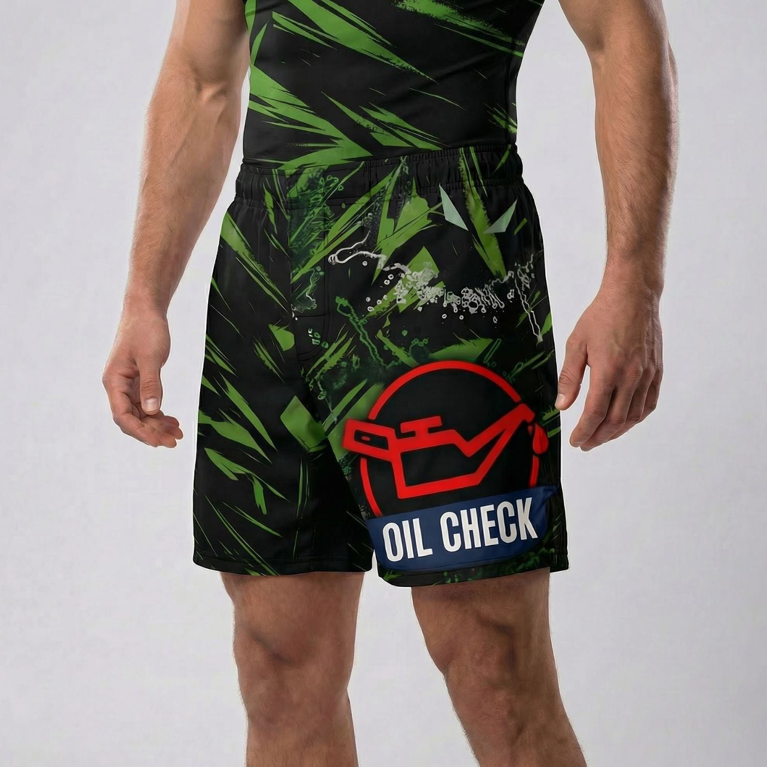 BJJ Grappling Shorts - Oil Check - No - Gi Jiu Jitsu & MMA - BJJ OUTLET