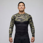 Camo BJJ rash guard men | Long sleeve compression top - BJJ OUTLET