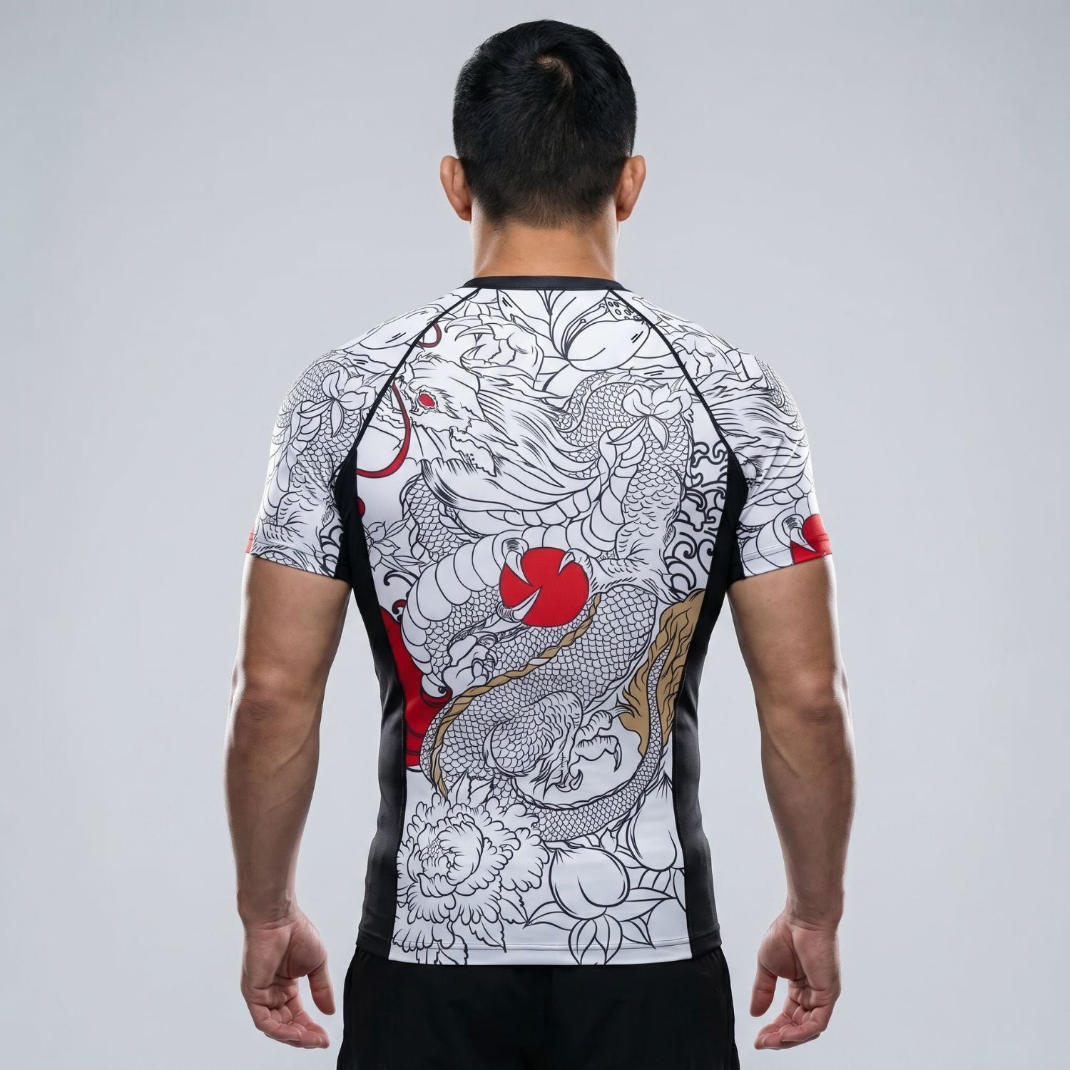 BJJ Rash Guard Short Sleeve - Irezumi - No - Gi Jiu Jitsu & MMA Compression Top - BJJ OUTLET