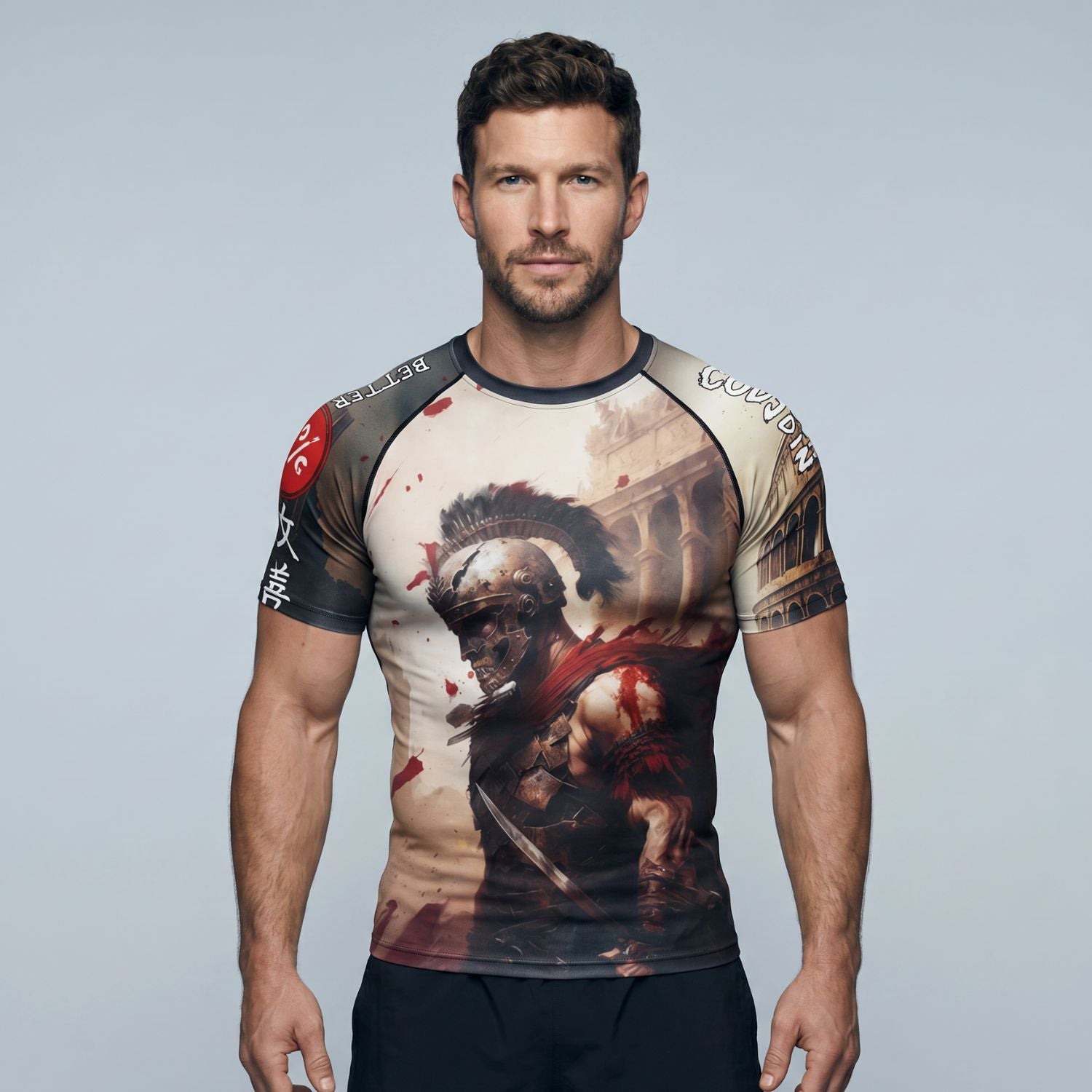 The Spartan BJJ rash guard | Compression top for grappling - BJJ OUTLET