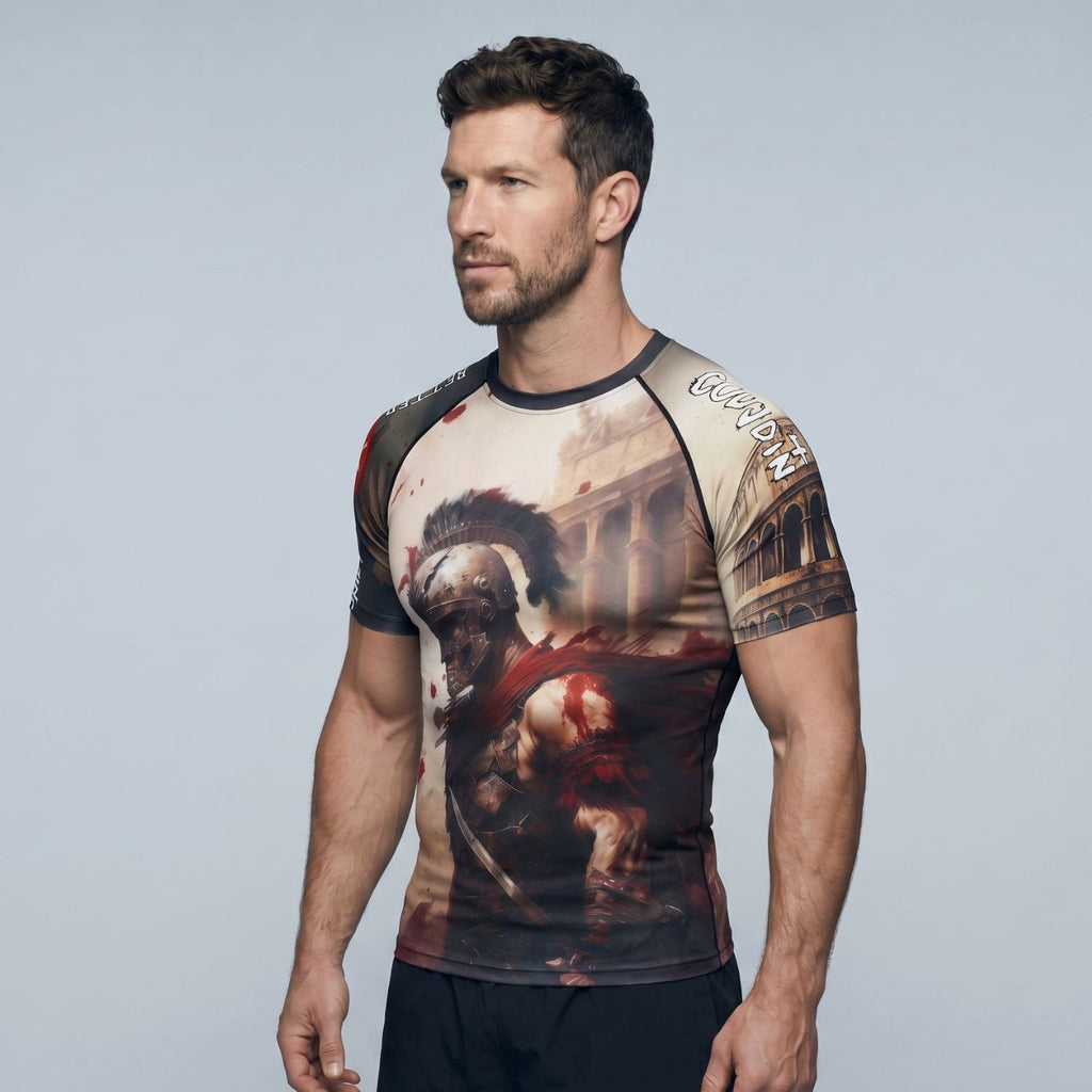 The Spartan BJJ rash guard | Compression top for grappling - BJJ OUTLET
