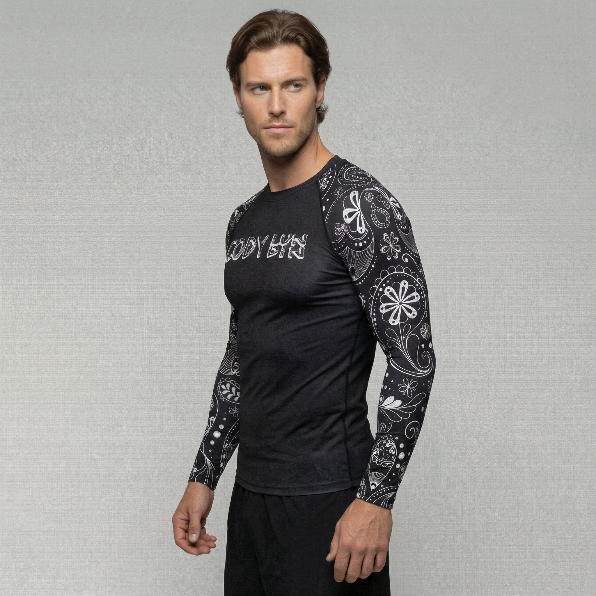 Shadow Bloom BJJ rash guard | Long sleeve compression top for grappling - BJJ OUTLET