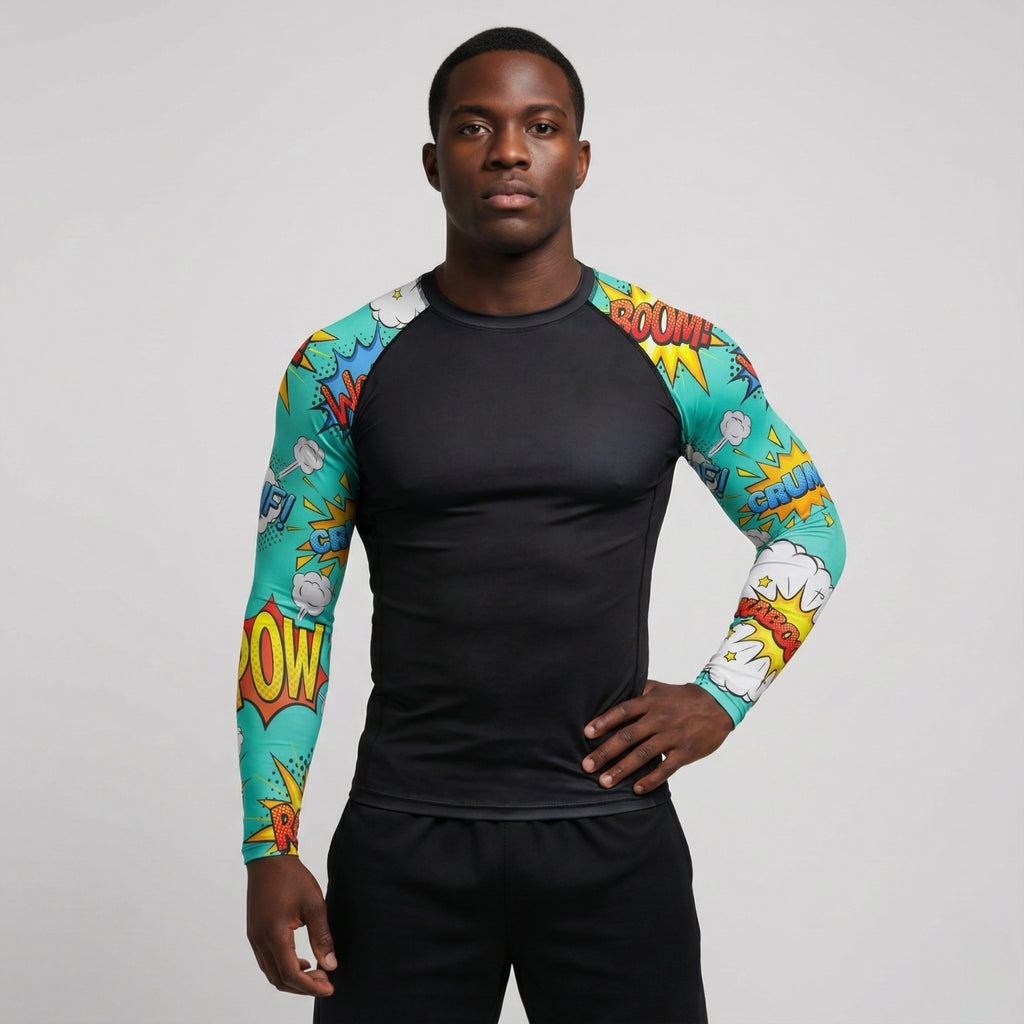 Ka - Pow BJJ rash guard | Long sleeve compression top - BJJ OUTLET
