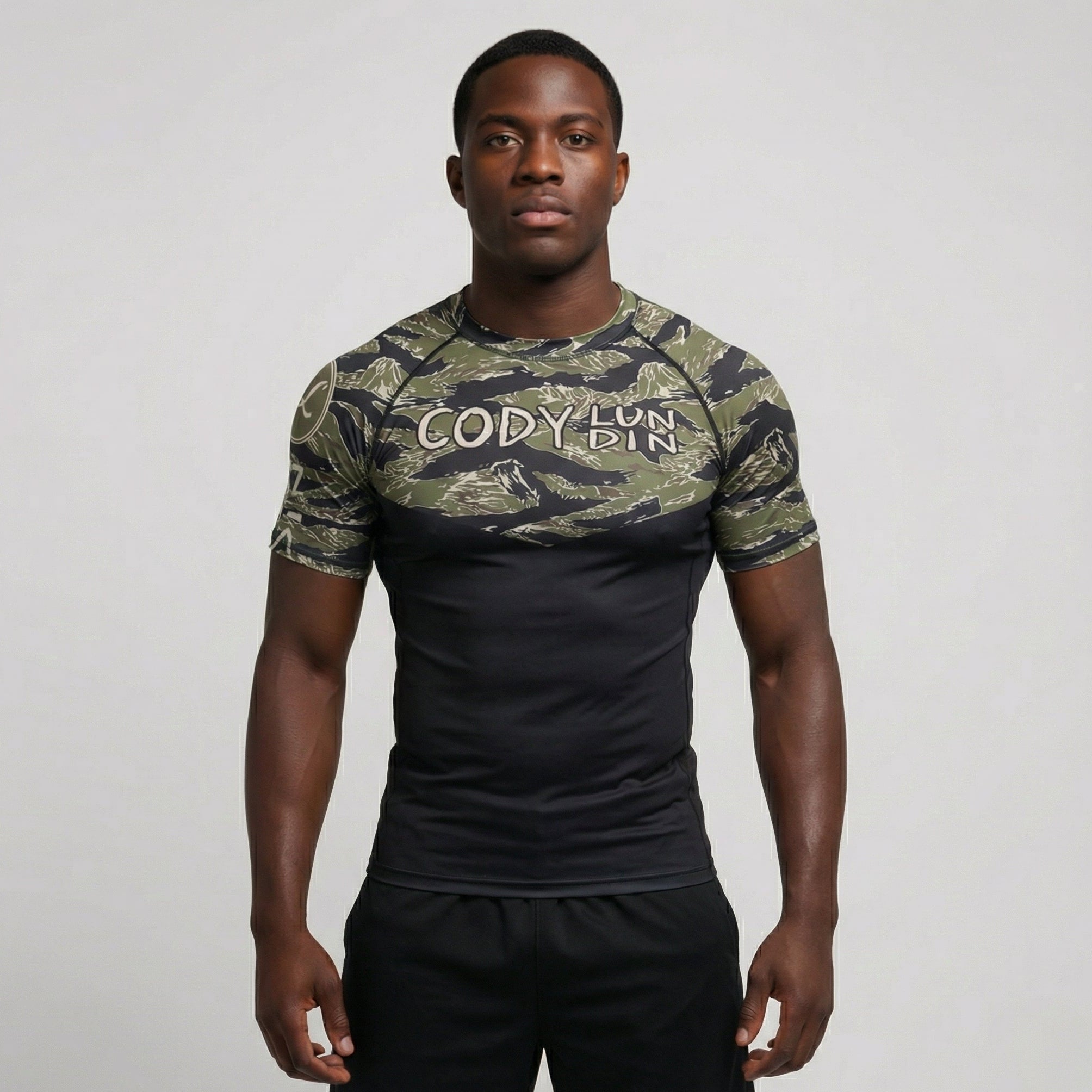 Camo BJJ rash guard | Compression top for grappling - BJJ OUTLET