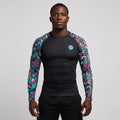 Floral BJJ rash guard | Long sleeve compression top - BJJ OUTLET