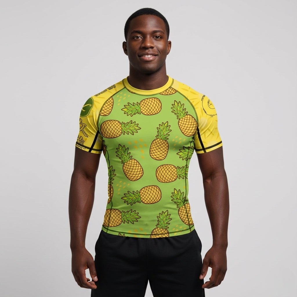 Pineapple BJJ rash guard | Short sleeve compression top - BJJ OUTLET