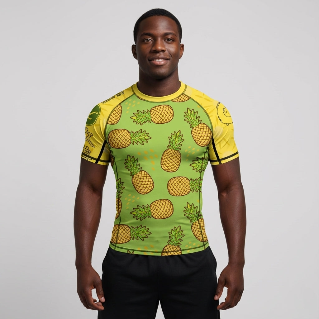 Pineapple BJJ rash guard | Short sleeve compression top