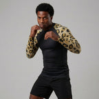 Leopard BJJ rash guard | Long sleeve compression top for grappling and MMA - BJJ OUTLET