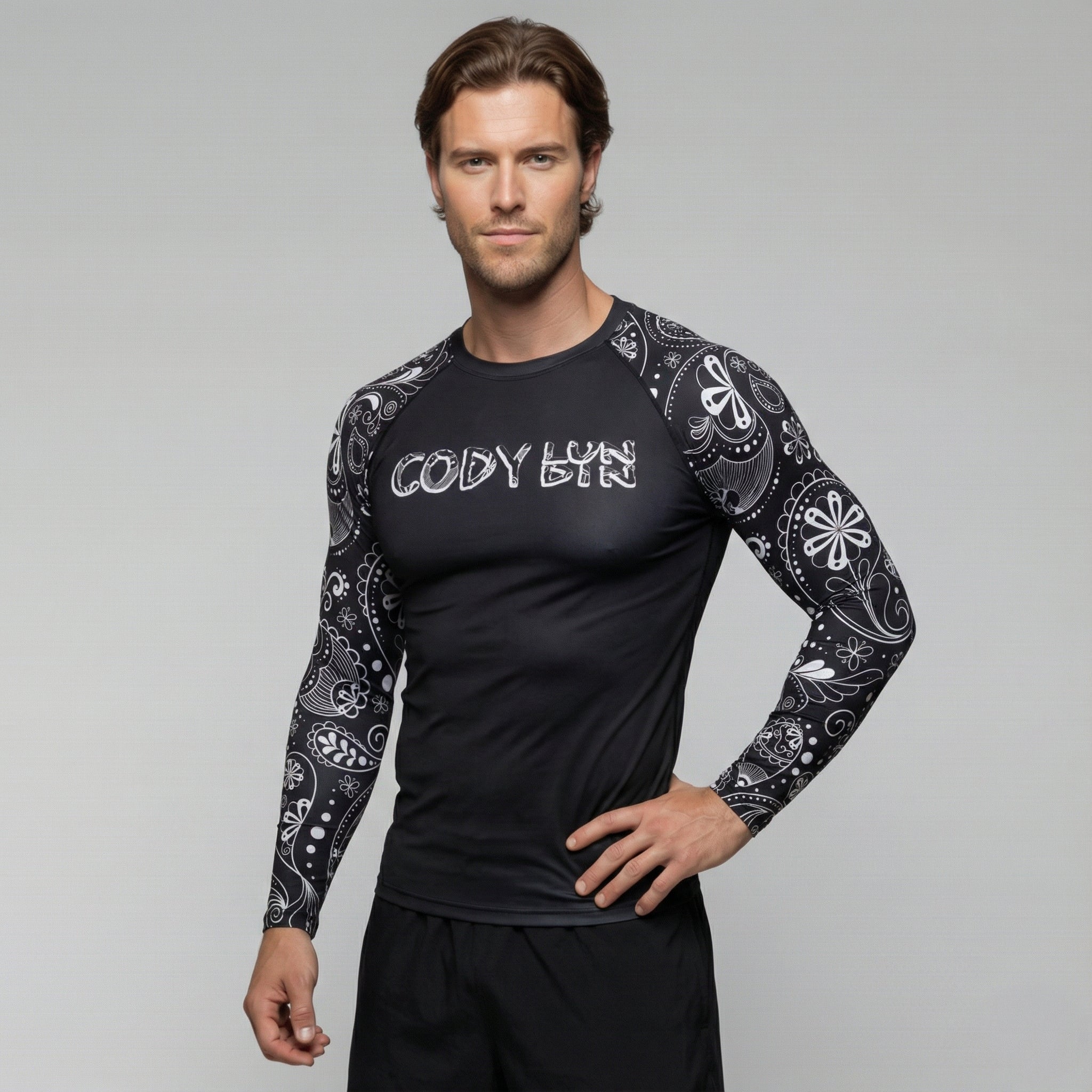 Shadow Bloom BJJ rash guard | Long sleeve compression top for grappling - BJJ OUTLET