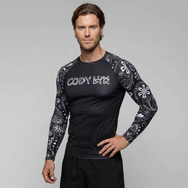 Shadow Bloom BJJ rash guard | Long sleeve compression top for grappling - BJJ OUTLET