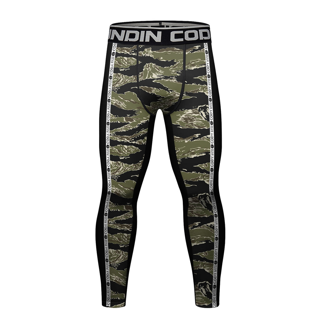 BJJ Spats - Camo - Men's No - Gi Jiu Jitsu Compression Grappling Tights - BJJ OUTLET