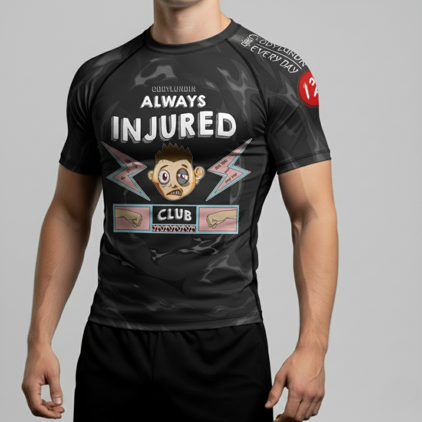 Always Injured Club BJJ rash guard | Compression top for grappling