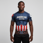 American Jiu Jitsu rash guard | Short sleeve compression top - BJJ OUTLET