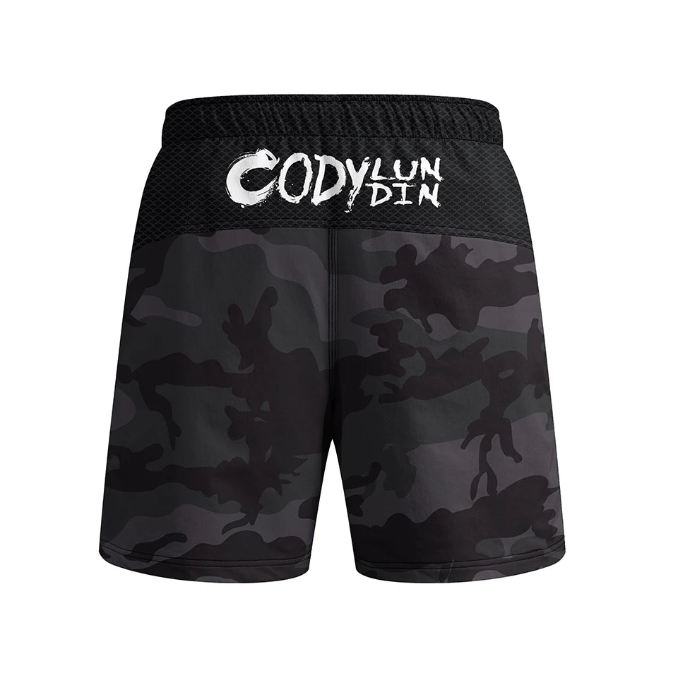 Black Camo Grappling Shorts | No-Gi BJJ & MMA Training Shorts