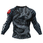 Dragon BJJ Rash Guard | Long Sleeve Compression Top For No - Gi Grappling - BJJ OUTLET
