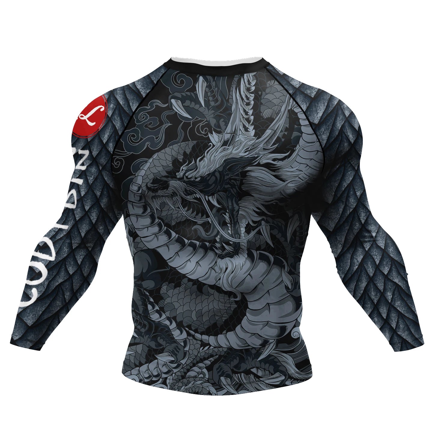 Dragon BJJ Rash Guard | Long Sleeve Compression Top For No - Gi Grappling - BJJ OUTLET