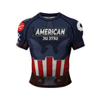American Jiu Jitsu rash guard | Short sleeve compression top - BJJ OUTLET