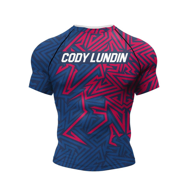 Pink & Blue BJJ rash guard | Performance edition - BJJ OUTLET