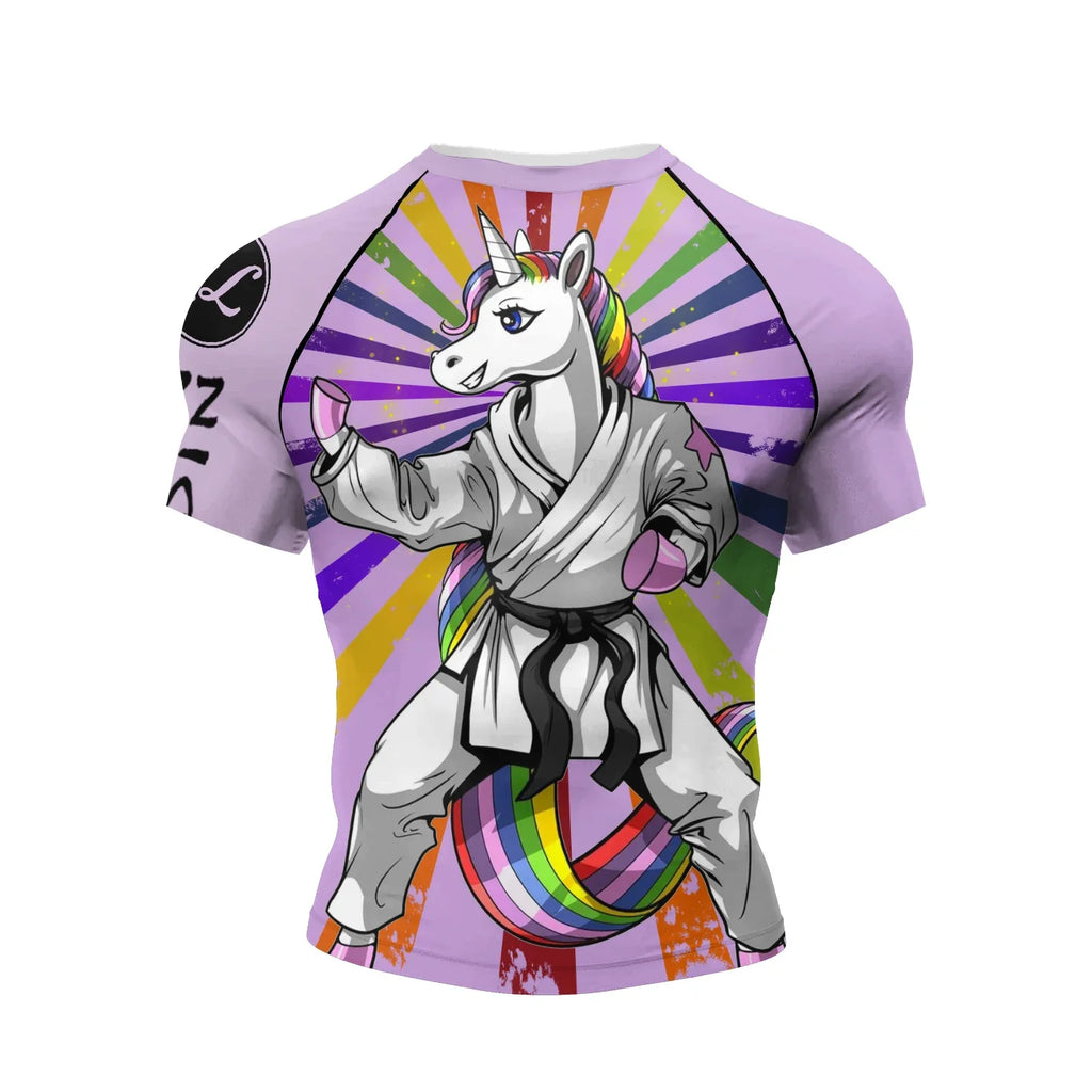 Pink Pony BJJ rash guard | Compression top for grappling - BJJ OUTLET