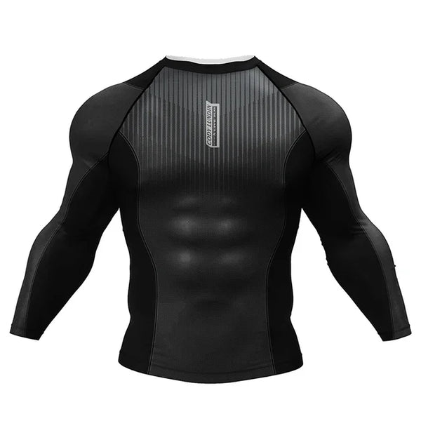 Obsidian Flow BJJ rash guard | Long sleeve compression top - BJJ OUTLET