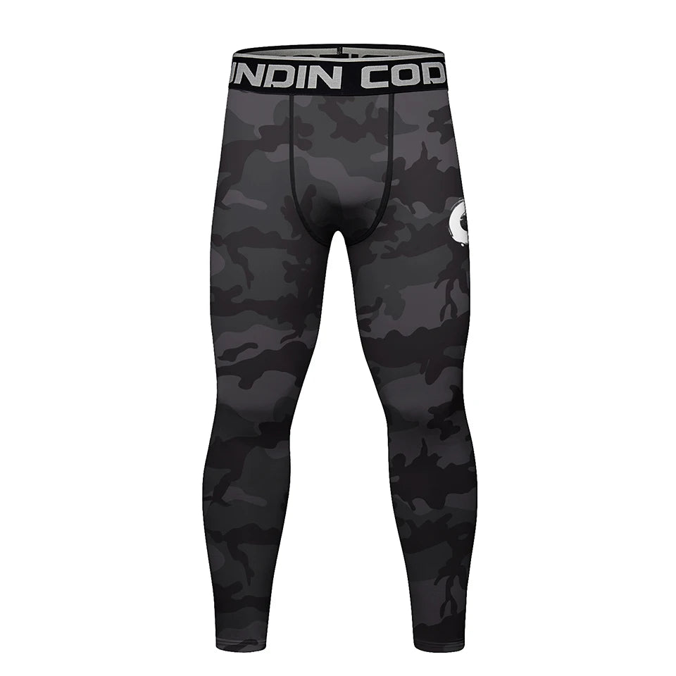 Black Camo BJJ Spats | Compression Tights For No-Gi Grappling