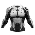 White Armor BJJ Rash Guard | Long Sleeve Compression Top For No - Gi Grappling - BJJ OUTLET