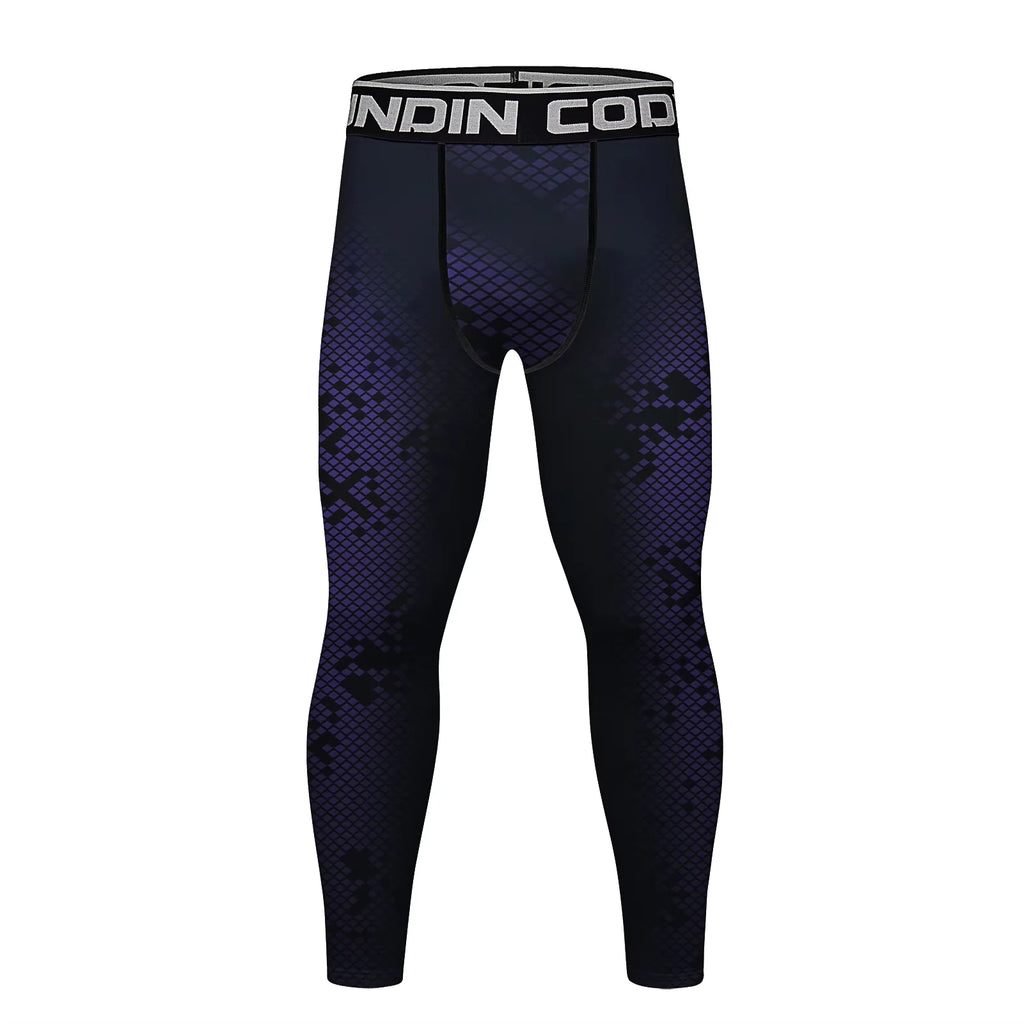Purple Hex grappling spats | Performance compression pants - BJJ OUTLET