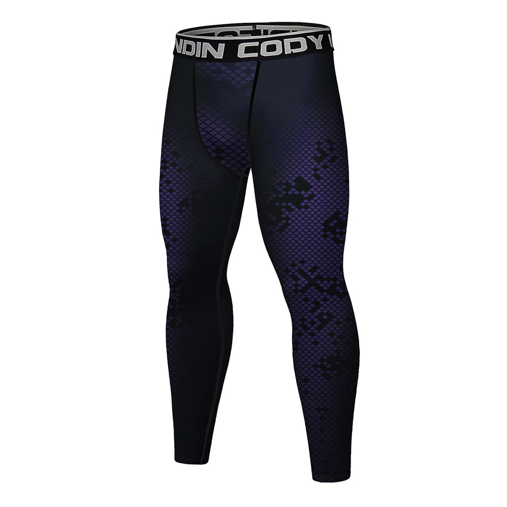 Purple Hex grappling spats | Performance compression pants - BJJ OUTLET