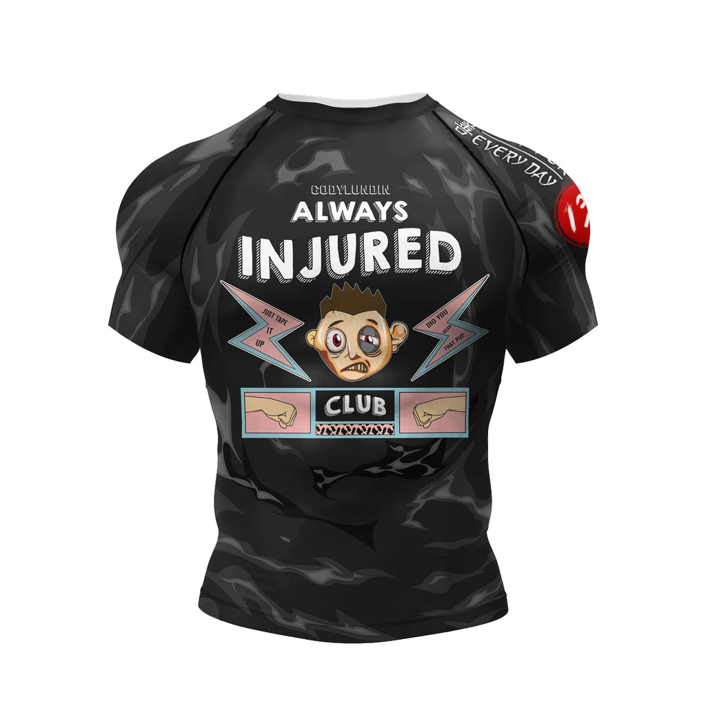 Always Injured Club BJJ rash guard | Compression top for grappling - BJJ OUTLET