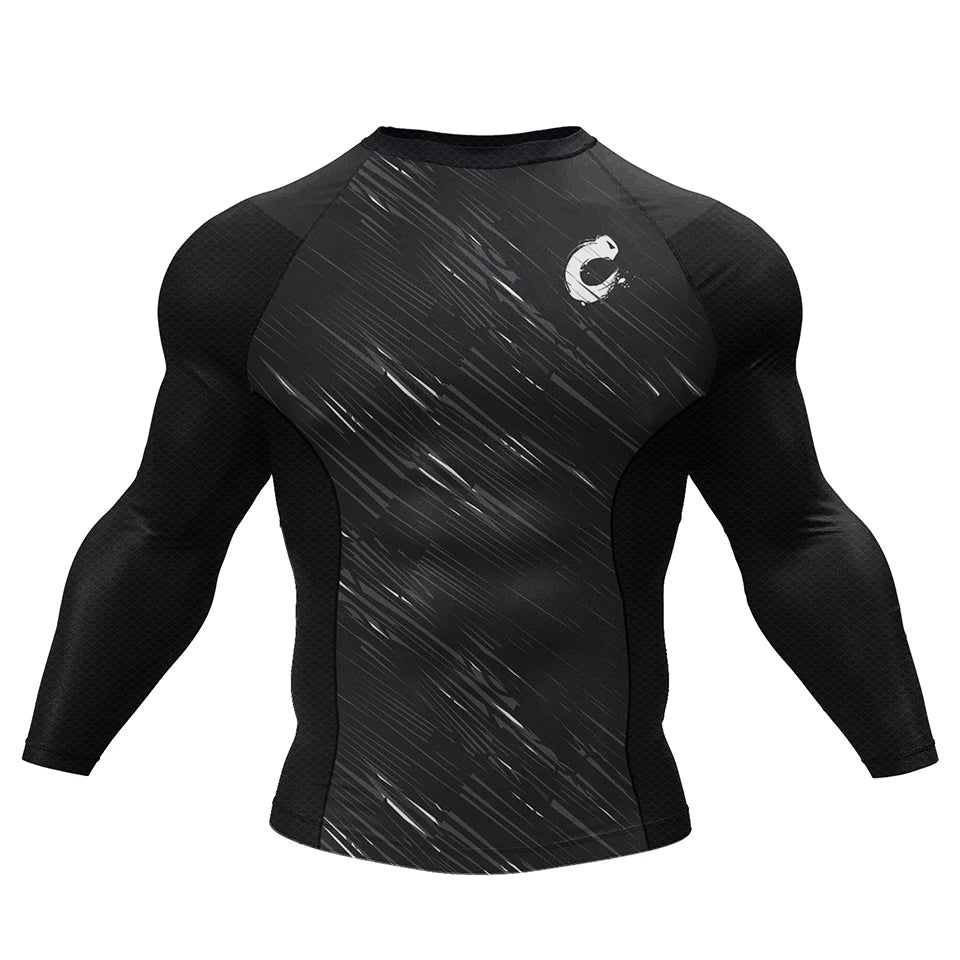 Black-Out BJJ rash guard | Long sleeve compression top for grappling