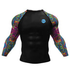 Aztec BJJ Rash Guard | Long Sleeve Compression Top For No-Gi Grappling