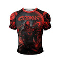 Red Assassin BJJ Rash Guard | Short Sleeve Compression Top For No - Gi - BJJ OUTLET