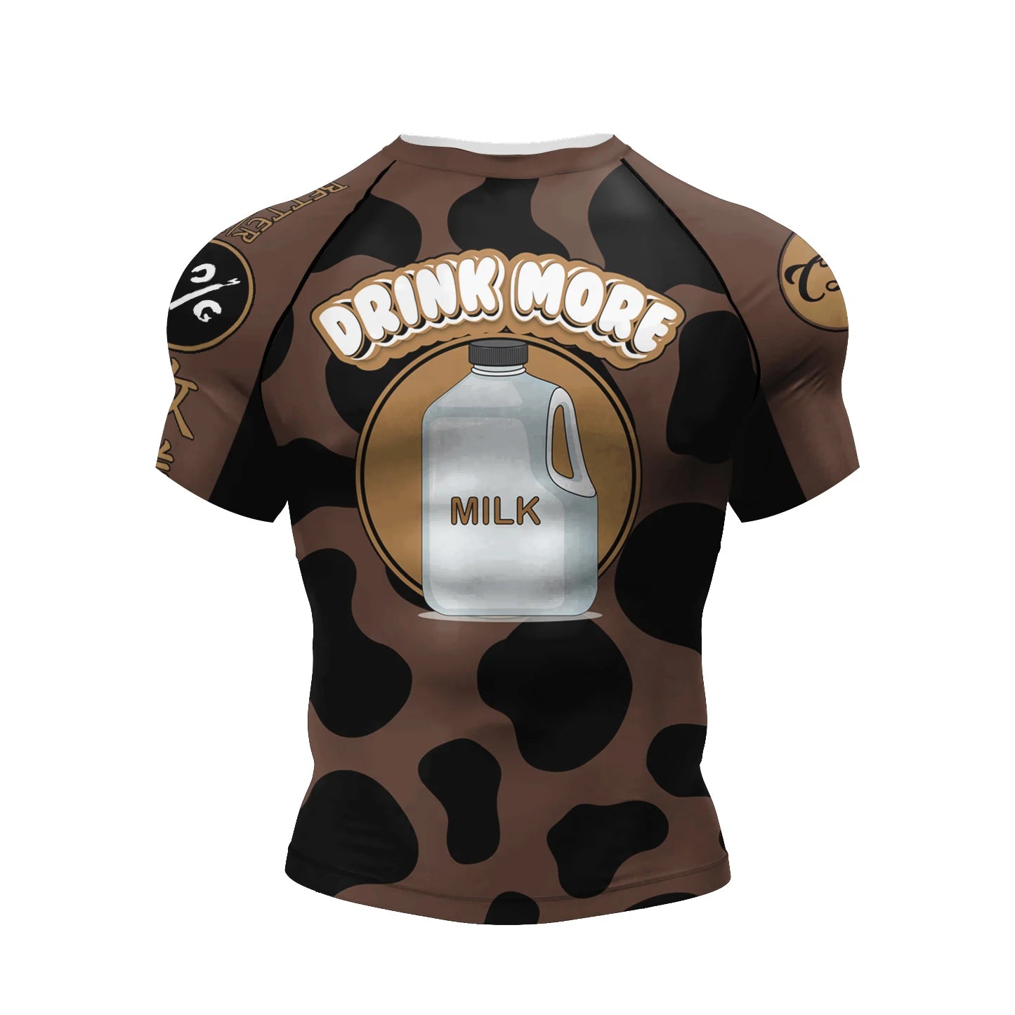 Drink More Milk BJJ rash guard |  Short sleeve compression top