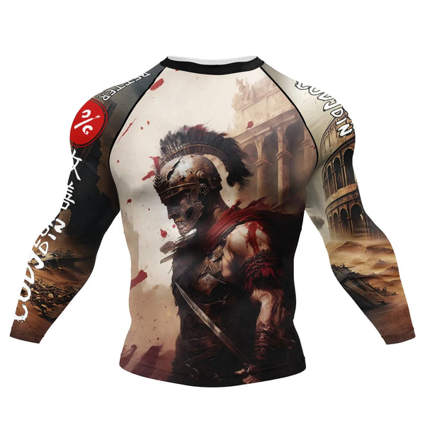 The Spartan BJJ rash guard | Long sleeve BJJ compression shirt - BJJ OUTLET