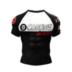 BJJ Rash Guard Short Sleeve - Hannya - No - Gi Jiu Jitsu & MMA Compression Top - BJJ OUTLET
