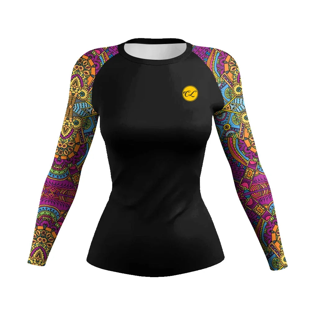 Aztec BJJ women’s rash guard | Long sleeve