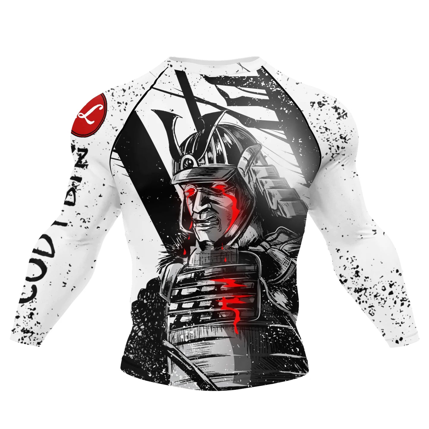 Samurai BJJ Rash Guard | Long Sleeve Compression Top For No - Gi Grappling - BJJ OUTLET