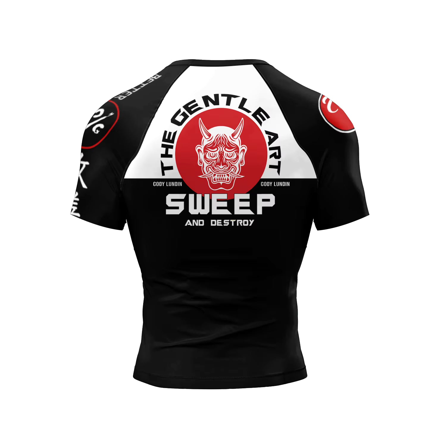 BJJ Rash Guard Short Sleeve - Hannya - No-Gi Jiu Jitsu & MMA Compression Top