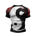 Yin Yang BJJ rash guard | Short Sleeve Compression Top For No - Gi Grappling - BJJ OUTLET