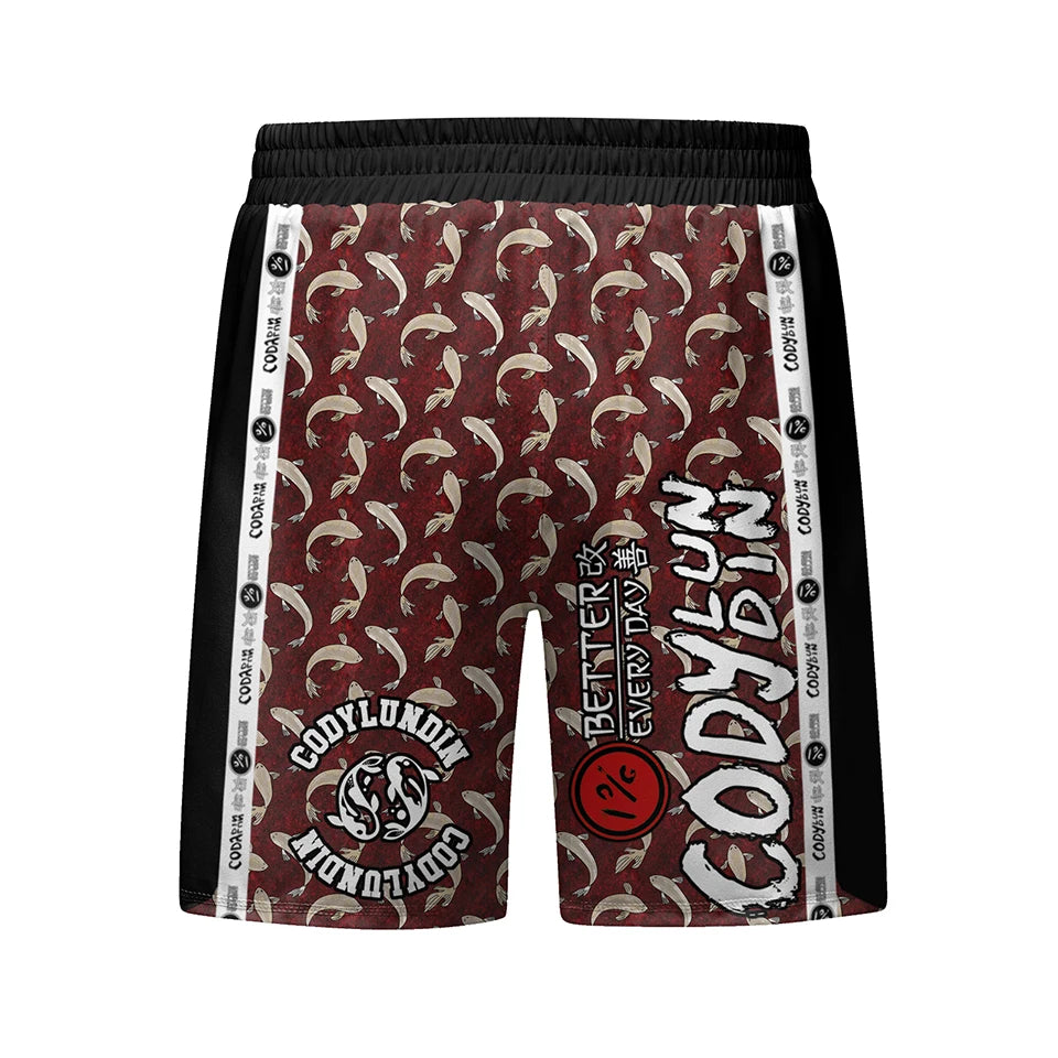 Red Koi grappling shorts | Fight shorts for BJJ, MMA & no-gi