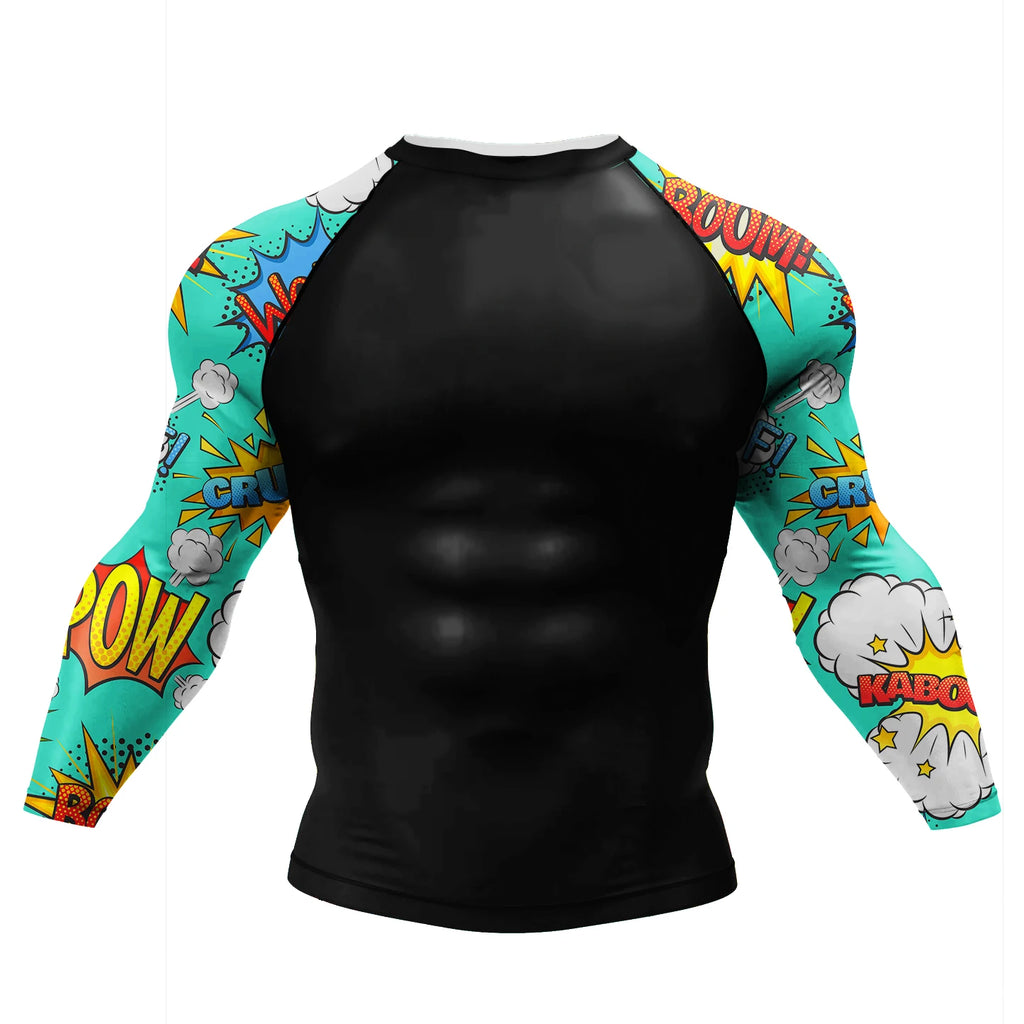 Ka - Pow BJJ rash guard | Long sleeve compression top - BJJ OUTLET