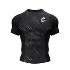 Black - Out BJJ rash guard | Short sleeve compression top for grappling and MMA - BJJ OUTLET
